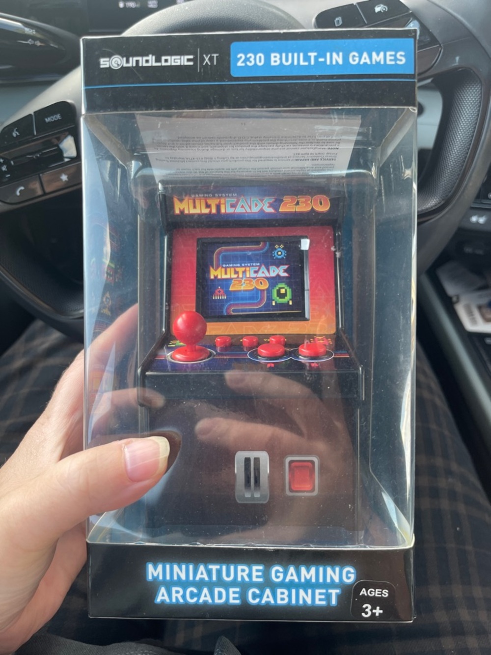 SoundLogic Multicade 230 Mini Arcade Cabinet - Black with Red Controls